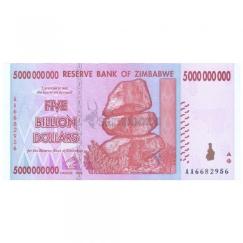 ZIMBABWE 5 000 000 000 (5 BILLION) DOLLARS 2008 P-84 UNC