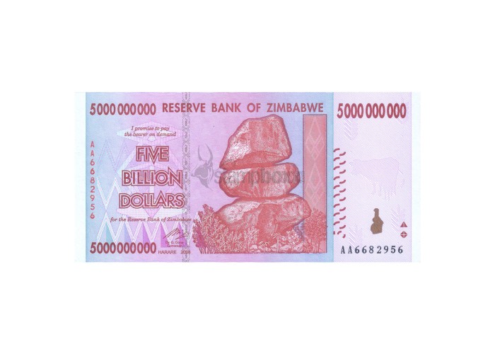 ZIMBABWE 5 000 000 000 (5 BILLION) DOLLARS 2008 P-84 UNC
