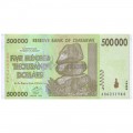 ZIMBABWE 500 000 DOLLARS 2008 P-76 aUNC