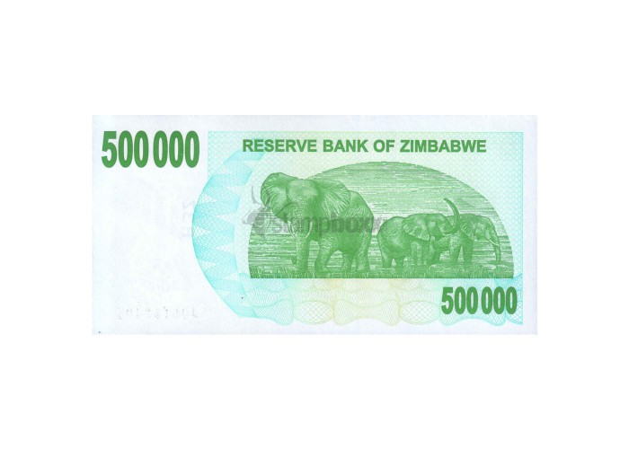 ZIMBABWE 500 000 DOLLARS 2008 P-51 UNC