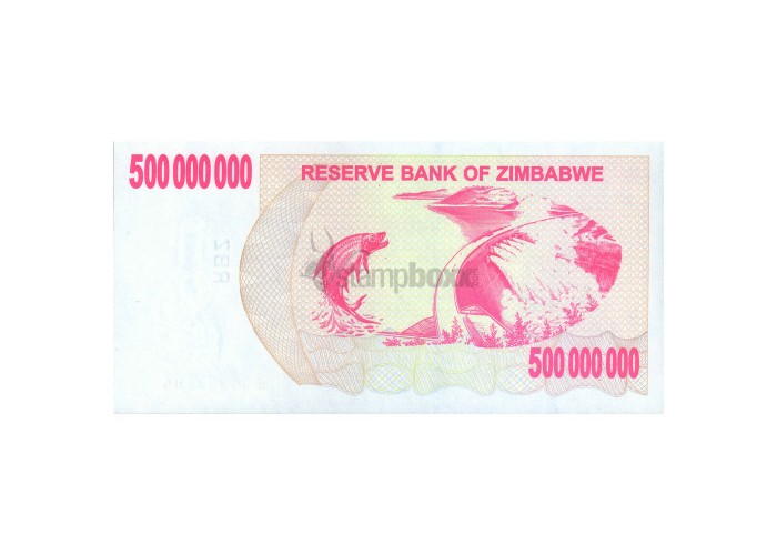 ZIMBABWE 500 0000 000 DOLLARS 2008 P-60 UNC