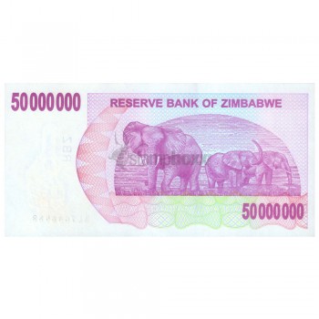 ZIMBABWE 50 000 000 (50 MILLION) DOLLARS 2008 P-57 UNC