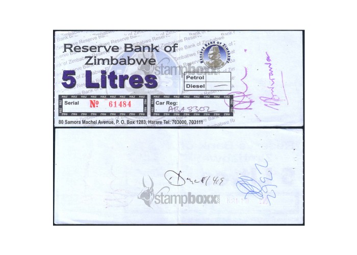 ZIMBABWE 5 LITRES 2000 XF GRADE