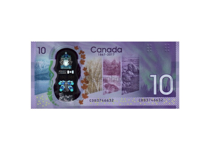 CANADA 10 DOLLARS 2017 P-112 UNC POLYMER