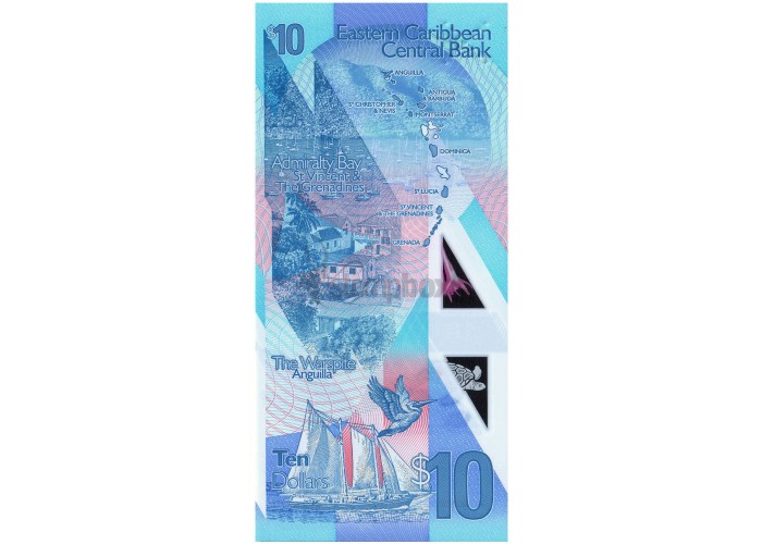 EAST CARIBBEAN STATES 10 DOLLARS 2019 P-NEW POLYMER