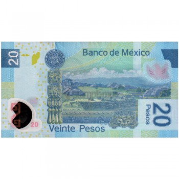 MEXICO 20 PESOS 2016 P-122 UNC POLYMER Y-SERIES