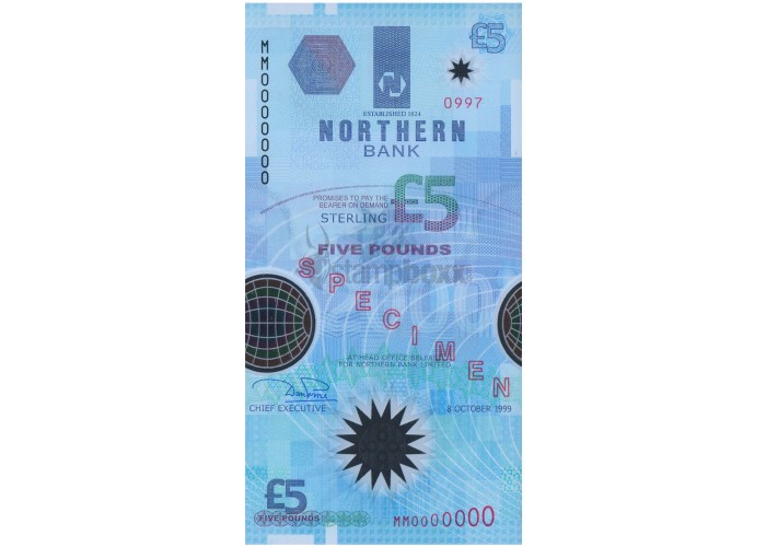 NORTHERN IRELAND 5 POUNDS 1999 P-203as UNC