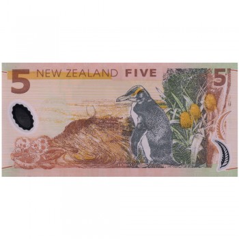 NEW ZEALAND 5 DOLLARS 2005 P-185b UNC POLYMER