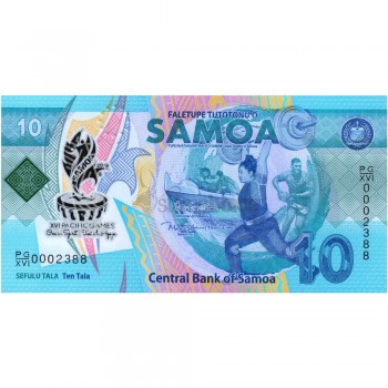 SAMOA  10 TALA  2019 P-NEW UNC POLYMER 