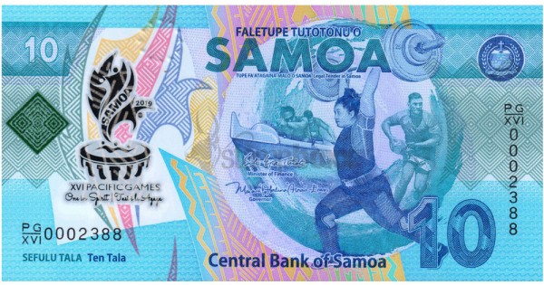 SAMOA 10 TALA 2019 P-NEW UNC POLYMER