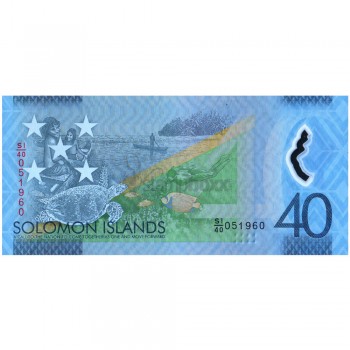 SOLOMON ISLANDS 40 DOLLARS 2018 P-NEW UNC POLYMER