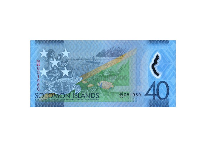 SOLOMON ISLANDS 40 DOLLARS 2018 P-NEW UNC POLYMER