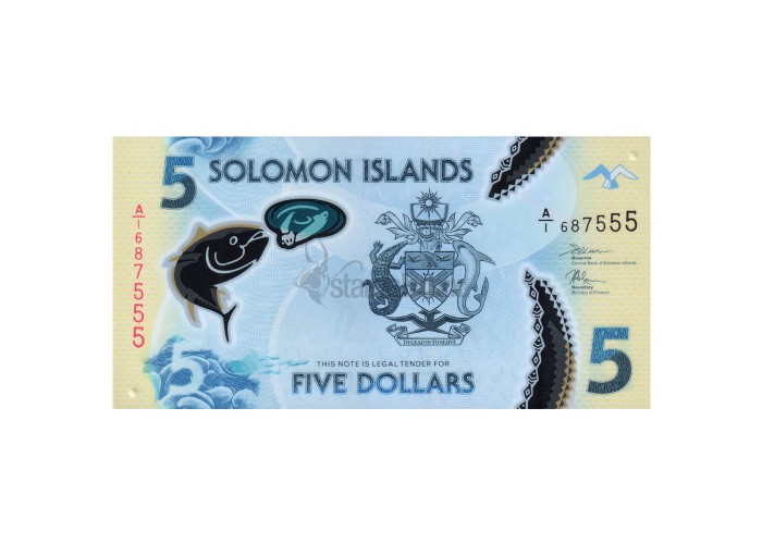 SOLOMON ISLANDS 5 DOLLARS 2019 P-NEW UNC POLYMER