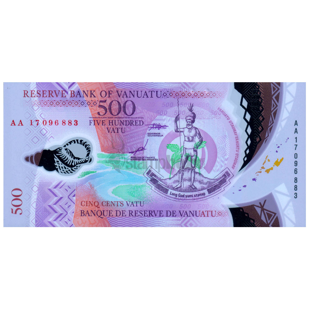 VANUATU 500 VATU 2017 P-18 UNC POLYMER