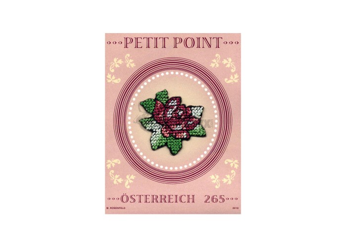 AUSTRIA - PETIT POINT - EMBROIDERED STAMP 2010 MNH